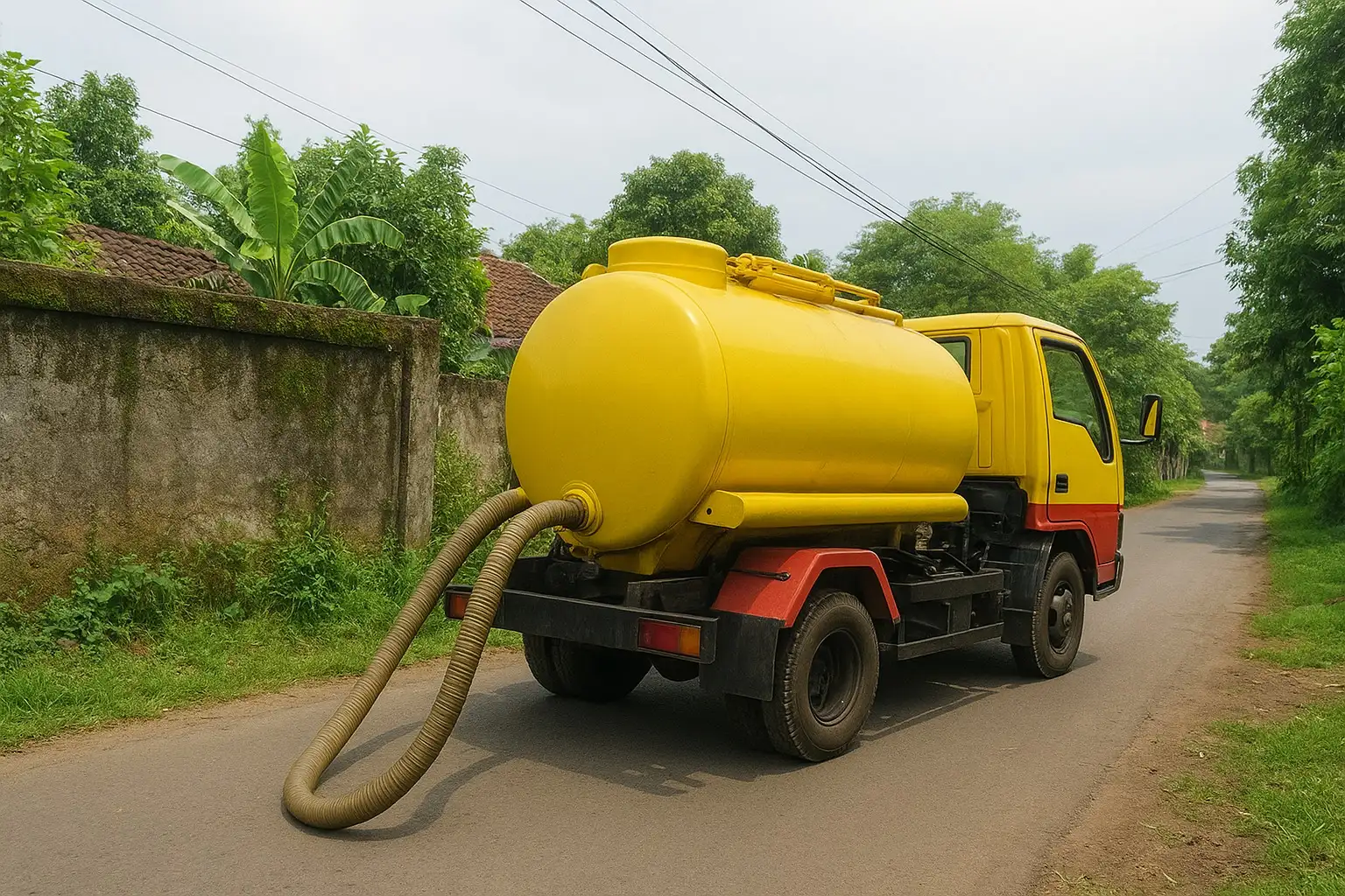 Layanan sedot WC Perak Barat Surabaya dengan armada penyedotan septic tank